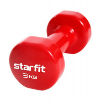 Гантель виниловая Core 3 кг Star Fit DB-101 красный