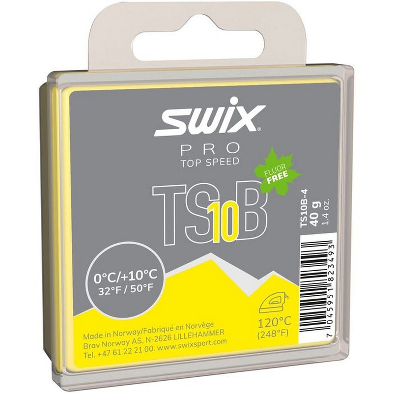 Парафин углеводородный Swix TS10 Black (0°С +10°С) 40 г TS10B-4 800_800