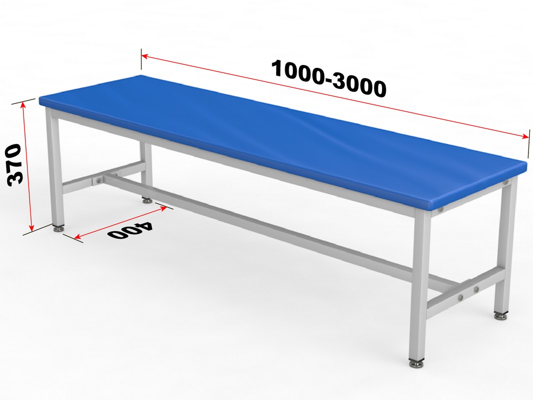 Скамейка для раздевалки без спинки, мягкая, 50см Glav 10.2000-500 1067_800