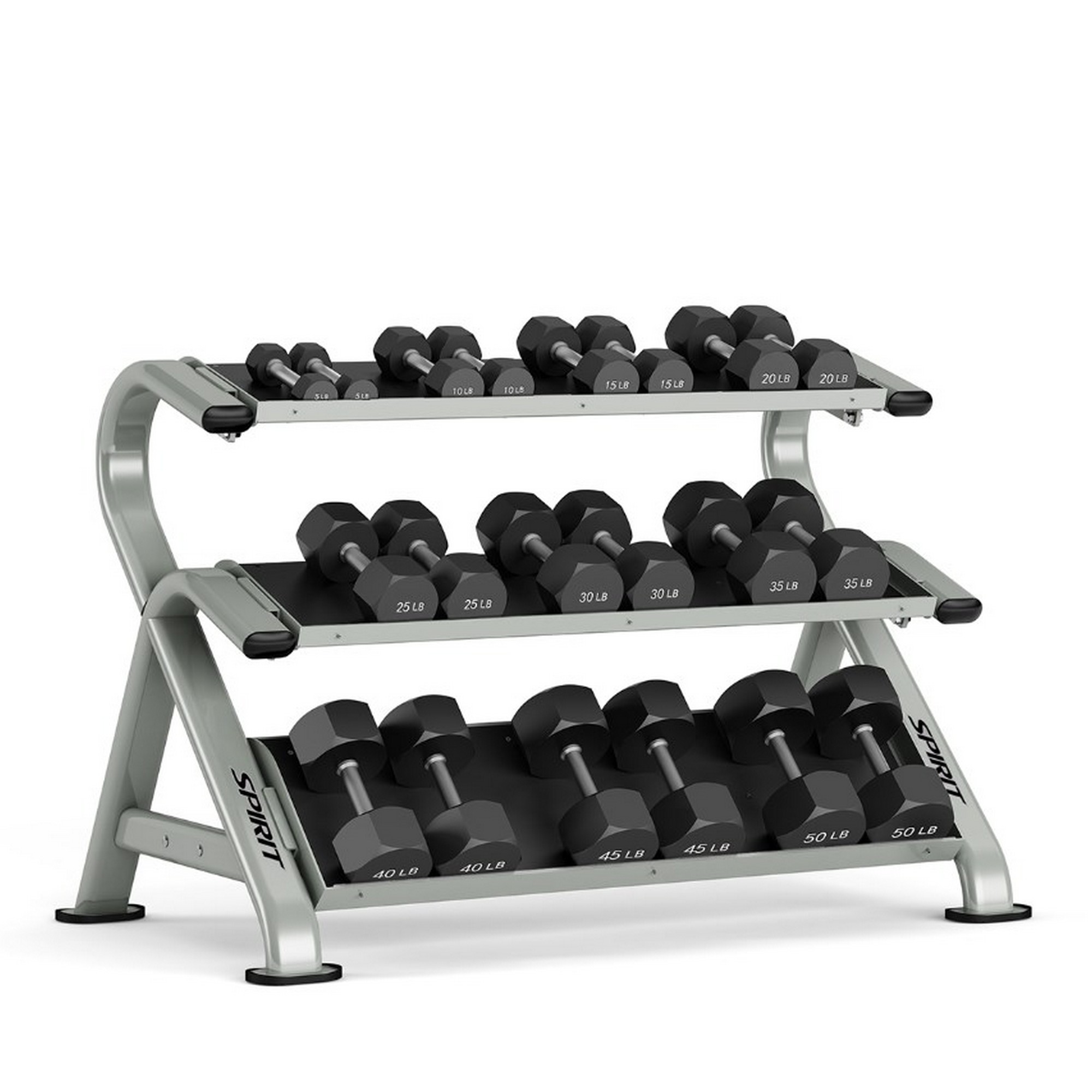 Стойка для гантелей (3 уровня) Spirit Fitness ST800DR3 2000_2000