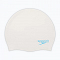 Шапочка для плавания детская, силикон Speedo Moulded Silicone Cap Jr 8-7099017621 белый 120_120